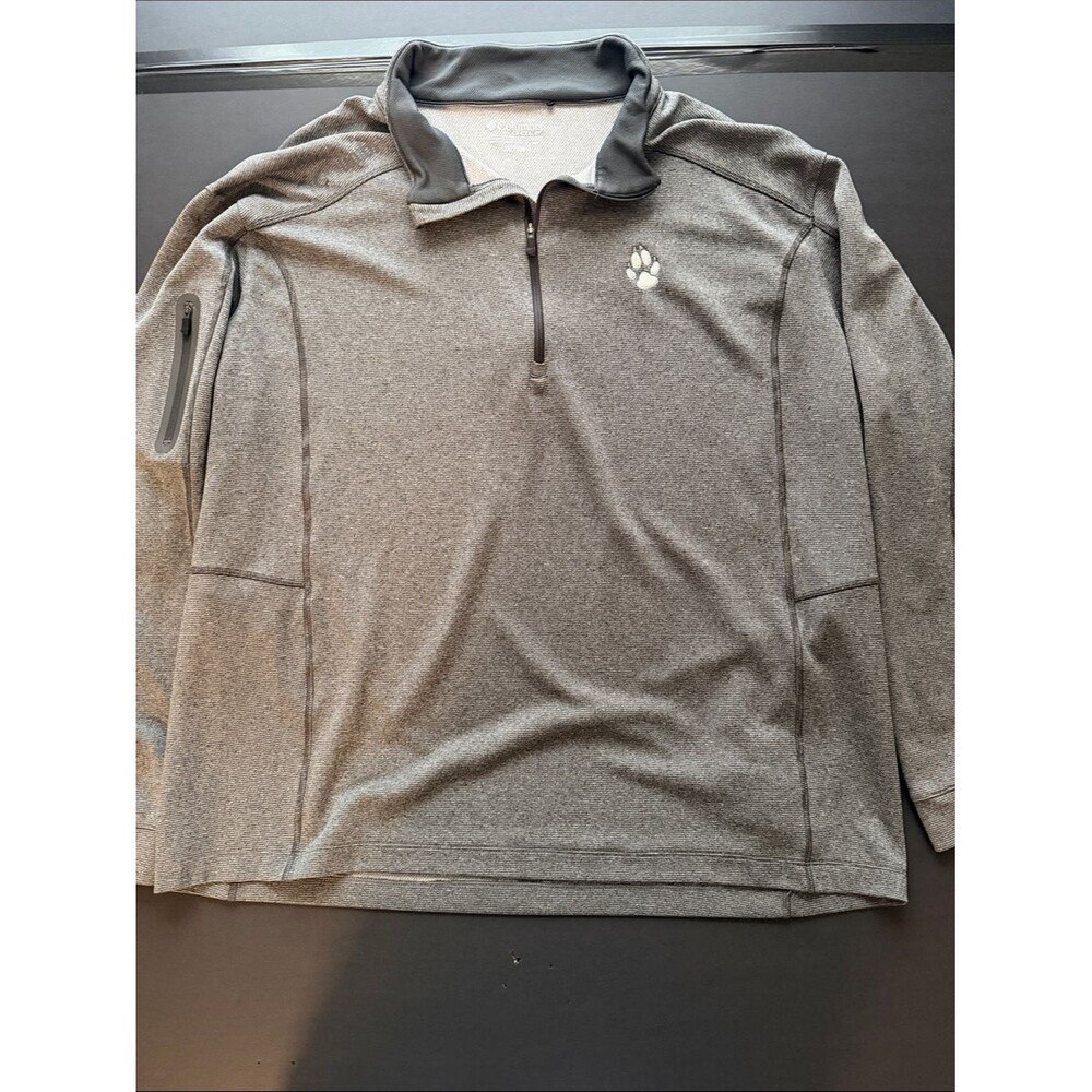 Columbia Men's Gray Half-Zip Pullover with Logo XXL
